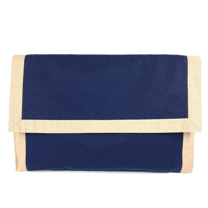 Hermes Clutch Bag Tapidocel Big Oversized Cotton Navy