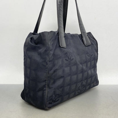 Chanel Tote New Travel Nylon Black Gold Hardware Women's