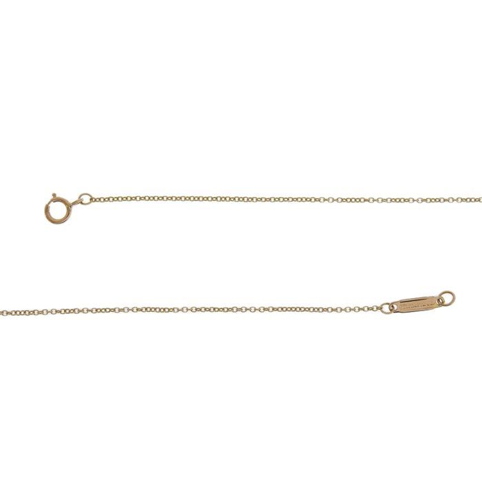 Tiffany & Co T-smile Diamond Necklace Small 18K Pink Gold 750 Pink Gold Diamond