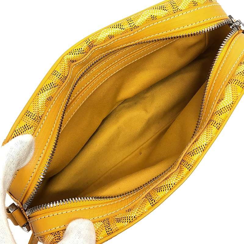 Goyard - Capvert Leather Logo Shoulder Bag - Unisex - Mustard - Ladies