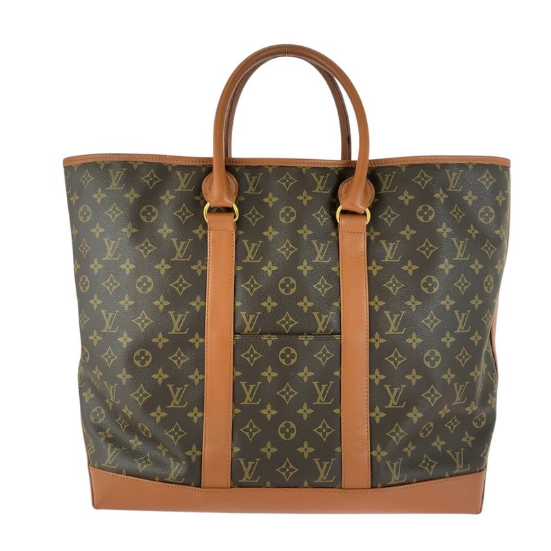 Louis Vuitton Monogram Sac Weekend GM Brown M42420 Tote Bag Shoulder Bag Women