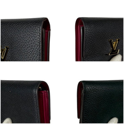 Louis Vuitton Trifold Wallet Portefeuille Capucines Black Taurillon
