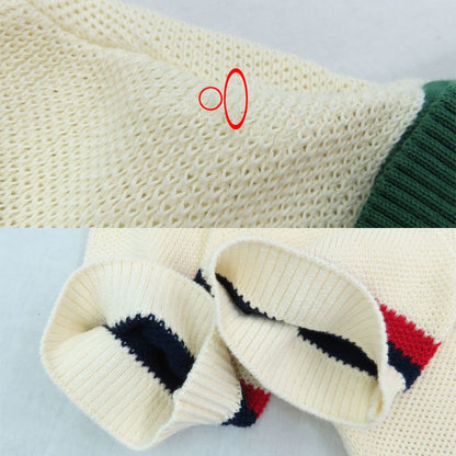 Gucci Knit Polo T-shirt 739954 Short Sleeve Collar Ivory - S Size
