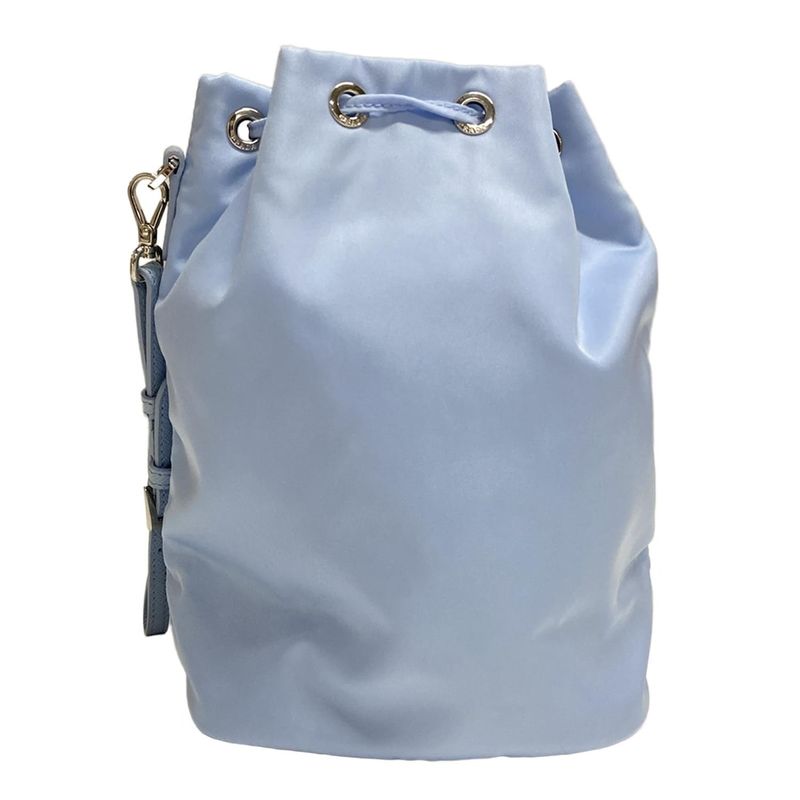 Prada Pouch - Light Blue Drawstring Shape Leather