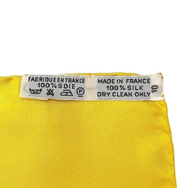 Hermes Scarf Carré 90 Yellow Orange Grands Fonds