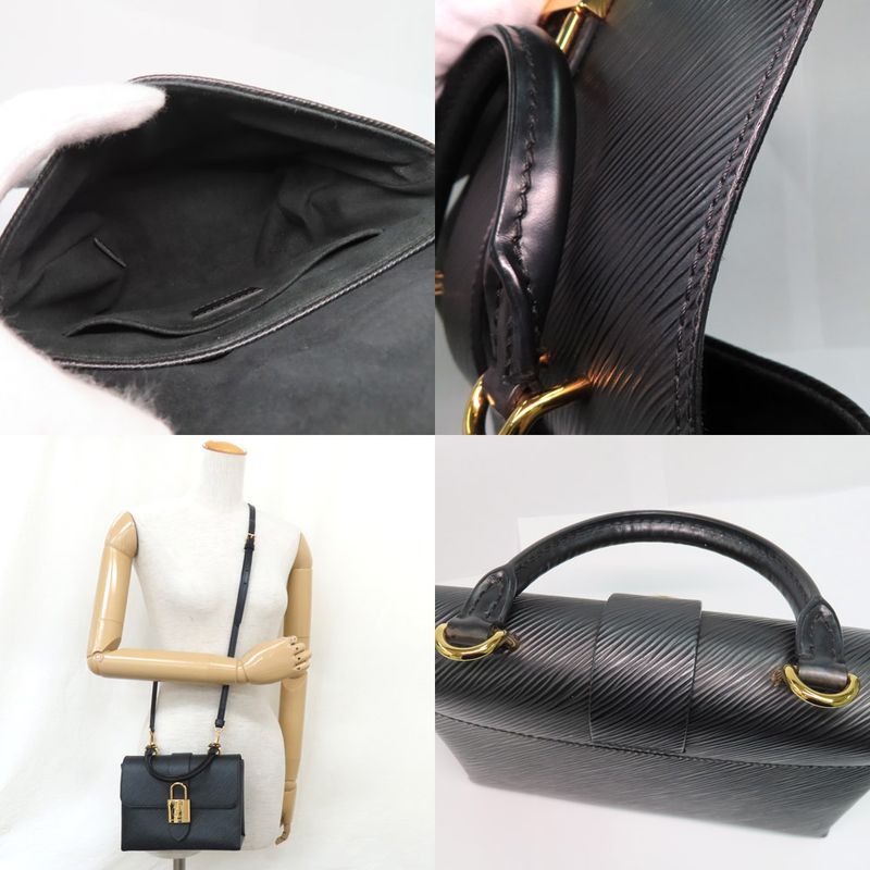 Louis Vuitton Rocki-bb M52880 Epi Noir Black Shoulder Bag 2WAY Gold