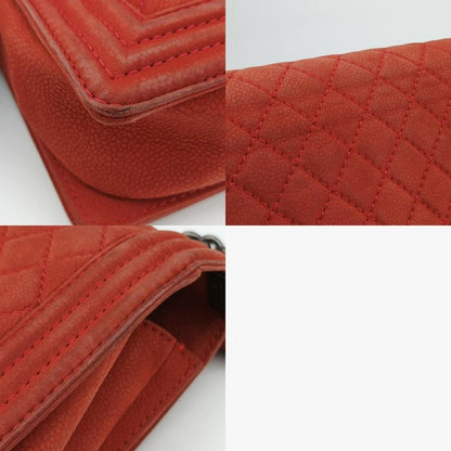 Chanel Boy Chanel Red Leather A67087 18660418