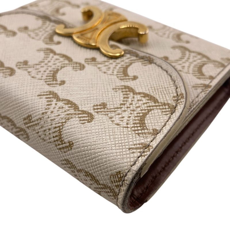 Celine Small Flap Wallet Compact Wallet Triomphe Trifold Wallet Branded Coin