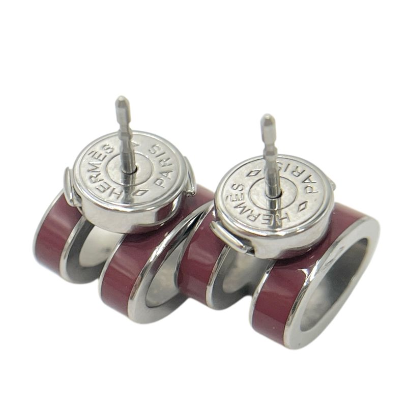 Hermes Earrings Pop Ash H Red