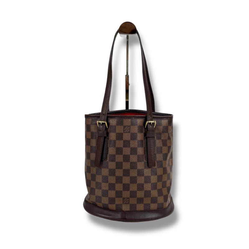 Louis Vuitton Petit Baguette Marais Mini Tote Bag Damier Leather Brown Shoulder
