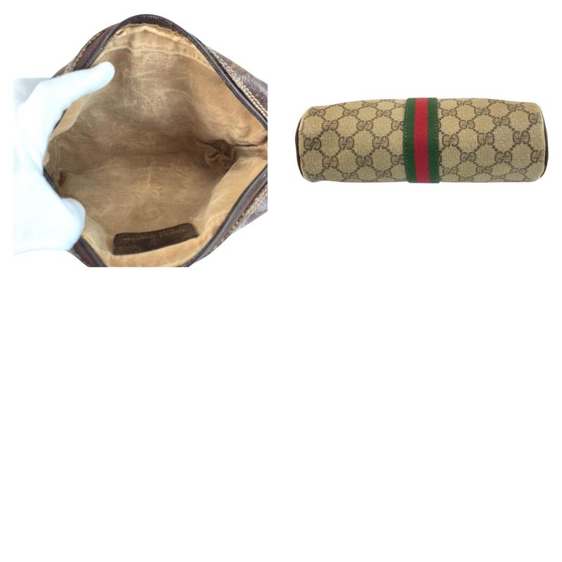 Gucci Vintage Sherry Line Old Gucci GG Supreme Canvas Clutch Bag Second Bag Men