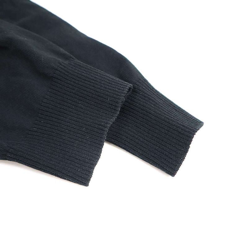 Hermes Silk Shawl Docking Cardigan Black LA