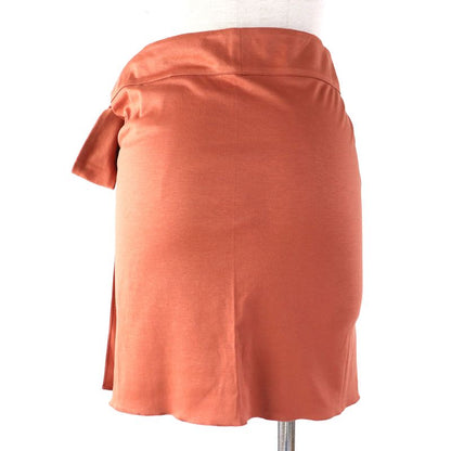 Hermes 100% Cotton Above Knee Length Mini Length Wrap Skirt With H Motif