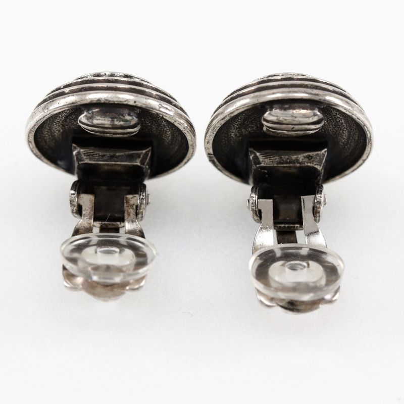 Chanel Coco Mark Metal Silver 99P Ladies 11.7g Earring