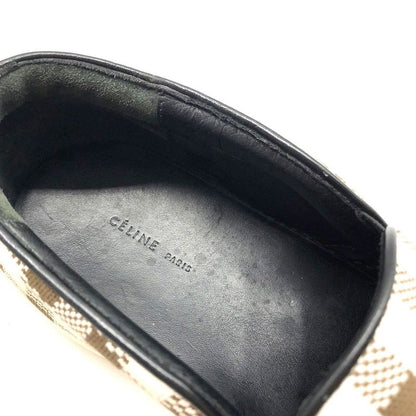 Celine Gingham Check Slip-on 40 Approx 26cm (10.24in) Brown White Checked Shoes