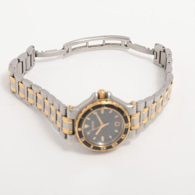 Gucci SS Quartz Watch Black Dial Swiss