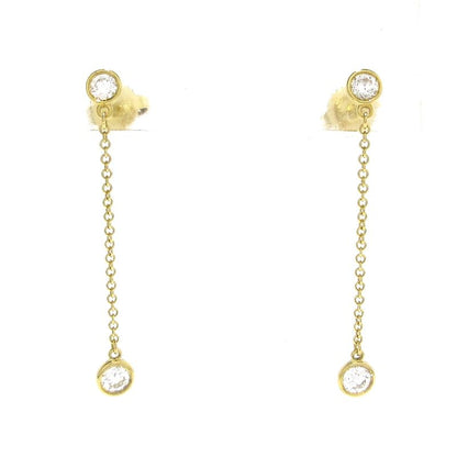 Tiffany & Co Earrings By-the-yard Drop Earrings 18K Yellow Gold X Diamonds