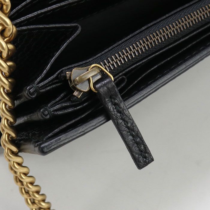 Gucci Chain Wallet GG Marmont 401232 Chain Wallet Leather Women