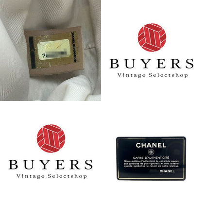 Chanel Pouch New Travel Line Coco Mark 7th Beige Jacquard Nylon Round Small