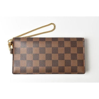 Louis Vuitton Chain Wallet Long Wallet Portefeuille Accordeion Damier N60002