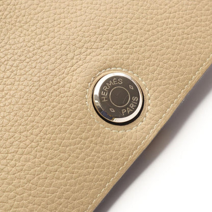 Hermes Bifold Wallet Dogon Long Trench Leather Beige — view 13