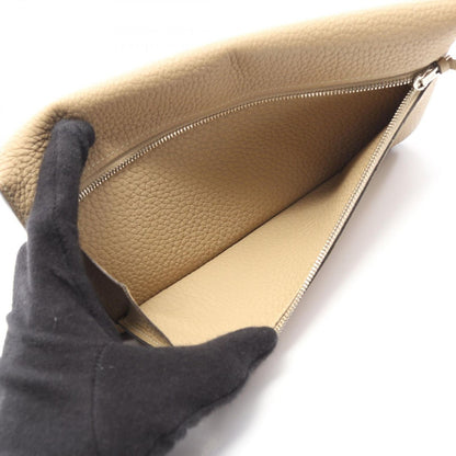 Hermes Bifold Wallet Dogon Long Trench Leather Beige — view 4