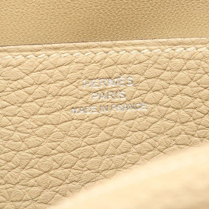 Hermes Bifold Wallet Dogon Long Trench Leather Beige — view 5