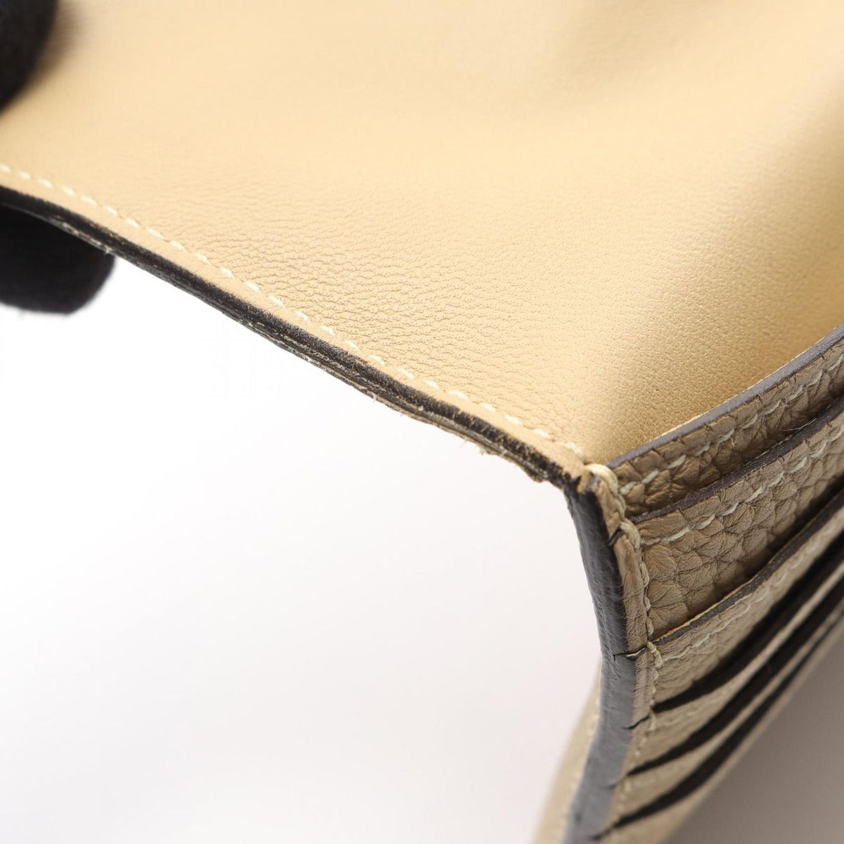Hermes Bifold Wallet Dogon Long Trench Leather Beige — view 7