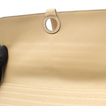 Hermes Bifold Wallet Dogon Long Trench Leather Beige — view 9