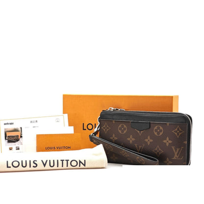 Louis Vuitton Macassar Zippy Dragonne Wallet Brown Strap