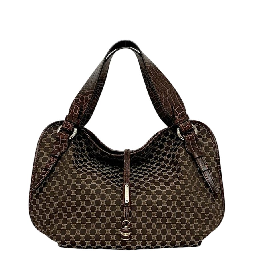 Celine Tote Bittersweet Brown Macadam Canvas Leather
