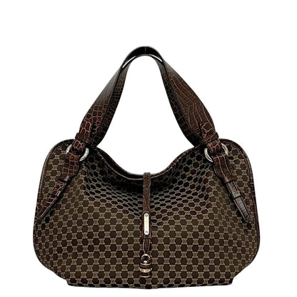 Celine Tote Bittersweet Brown Macadam Canvas Leather