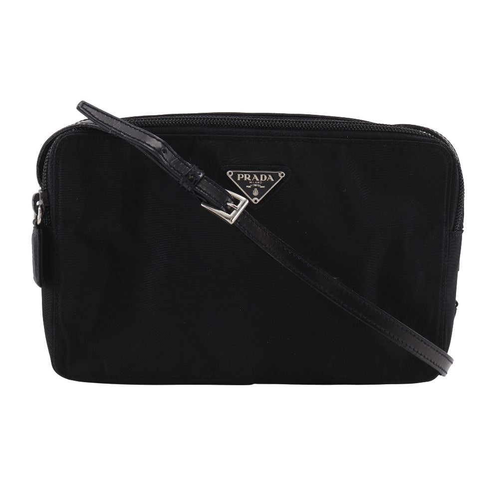 Prada Wallet Shoulder Nylon Nero Black