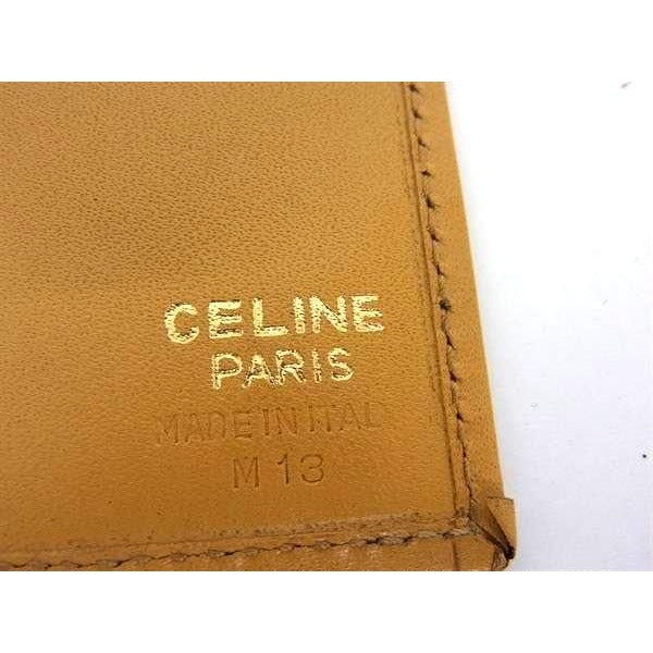 Celine Bifold Wallet Macadam Long Brown Leather Vintage — view 2