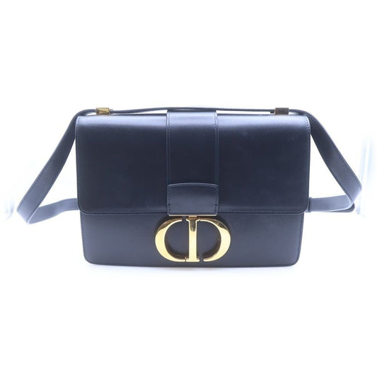 Dior 30 Montaigne Cdlogo Leather Shoulder Bag Gold Black