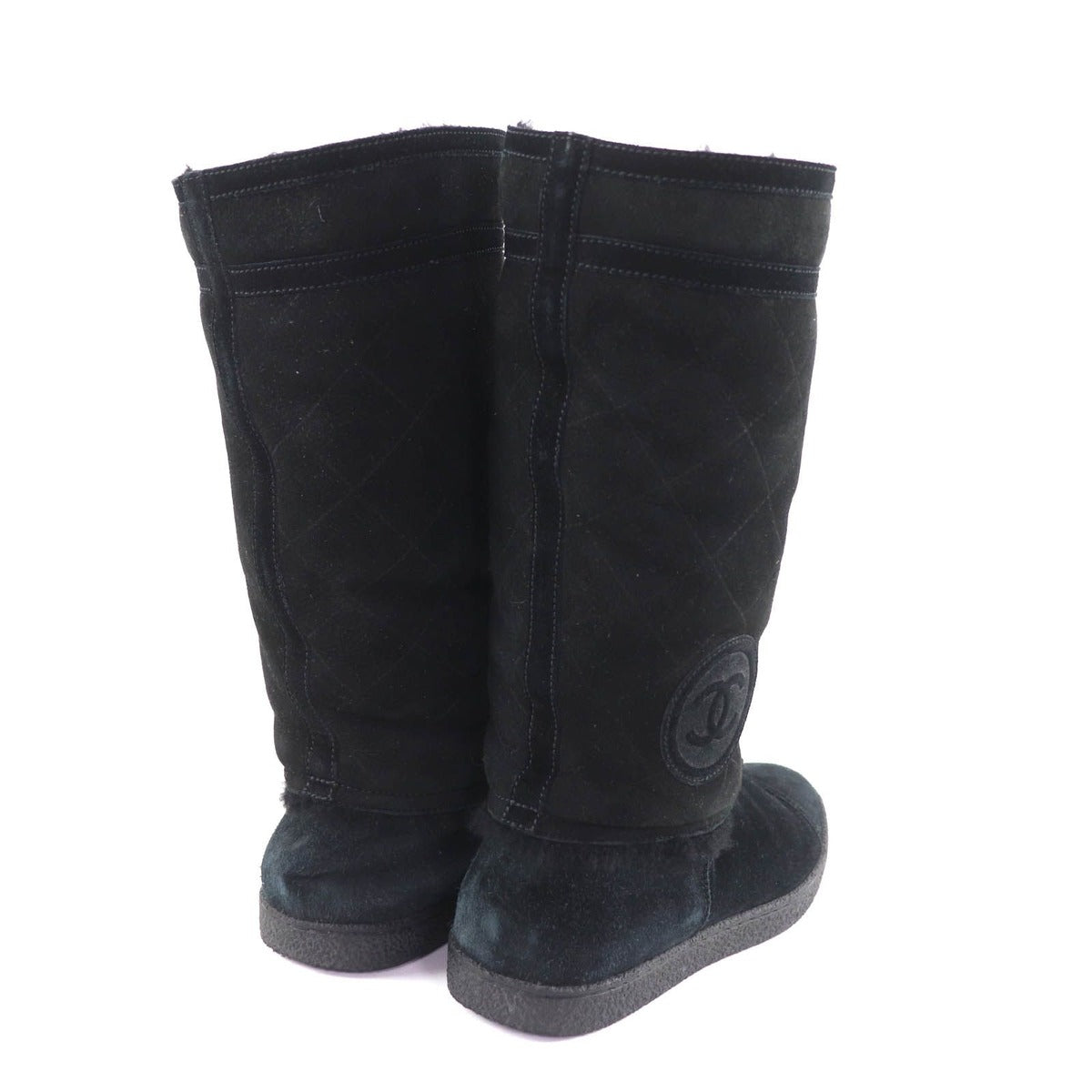 Chanel Coco Premiere Quilted Short Boots Black 38 — view 3