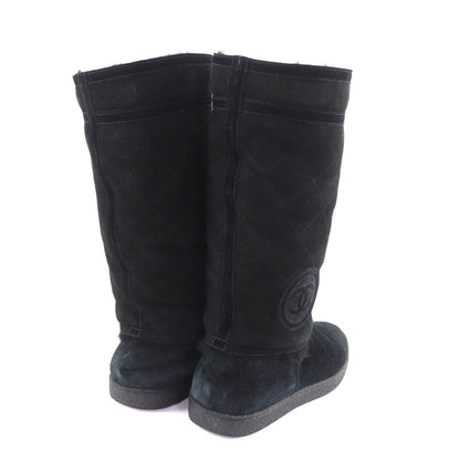 Chanel Coco Premiere Quilted Short Boots Black 38 — view 3