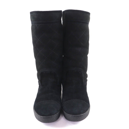 Chanel Coco Premiere Quilted Short Boots Black 38 — view 4