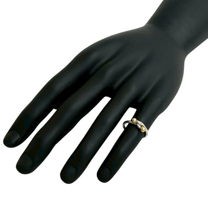 Tiffany & Co Hook Eye Love Knot 18K Gold Ring Silver — view 2