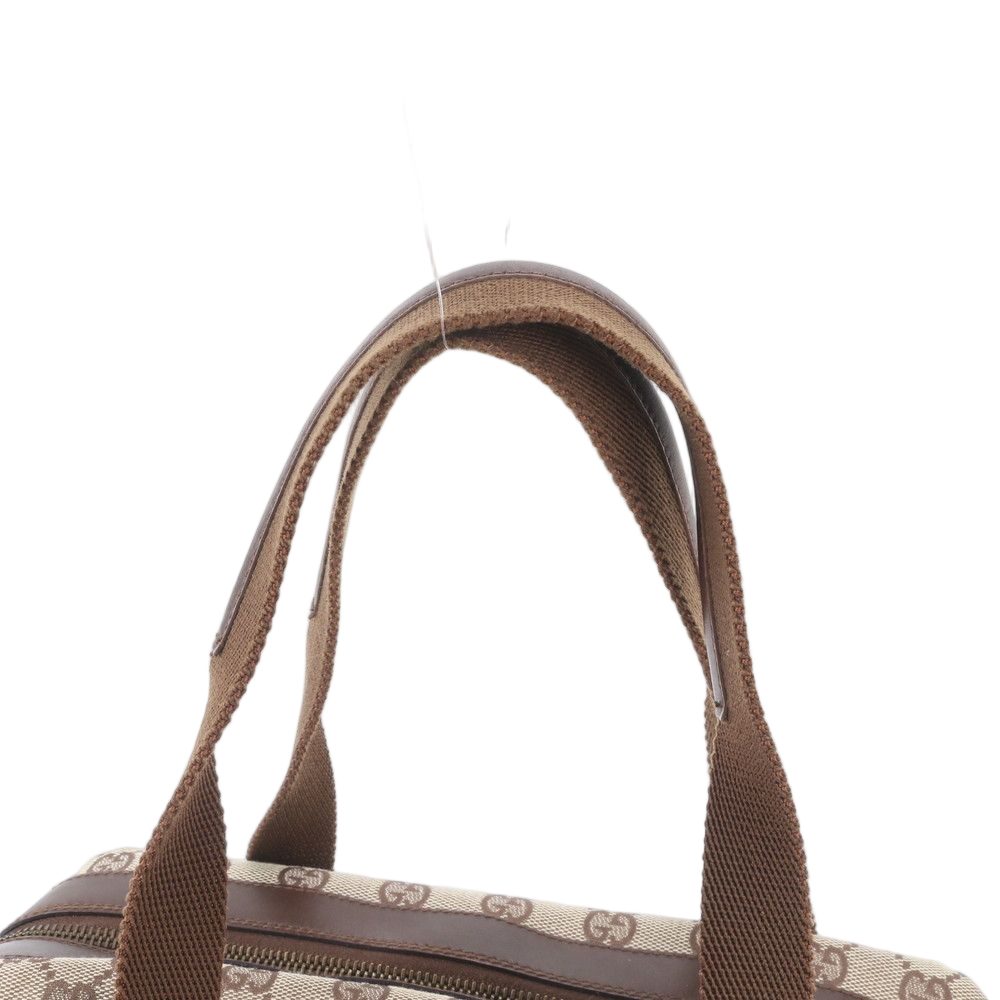Gucci GG Canvas Leather Shoulder Bag Tote Hand Brown — view 2