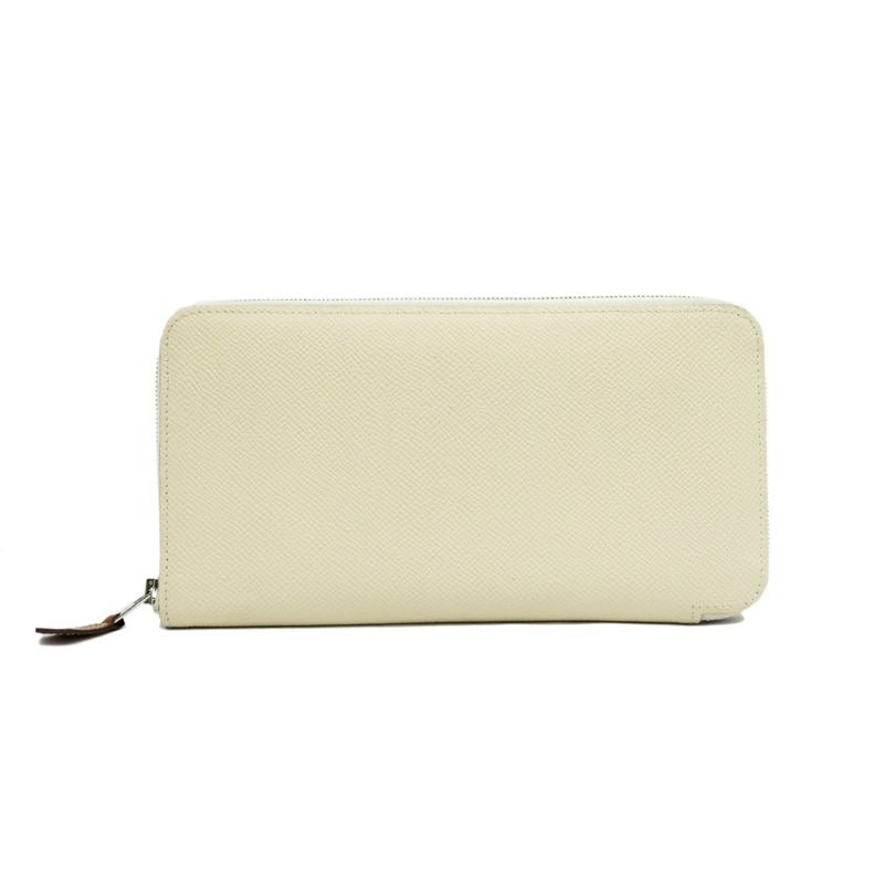 Hermes Azap Long Silk-in Epson Cles Silver Hardware Ivory-lea
