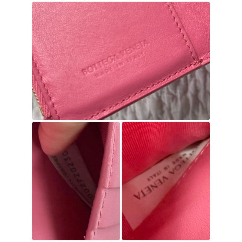 Bottega Veneta Trifold Wallet Cassette Intrecciato Leather Compact — view 9