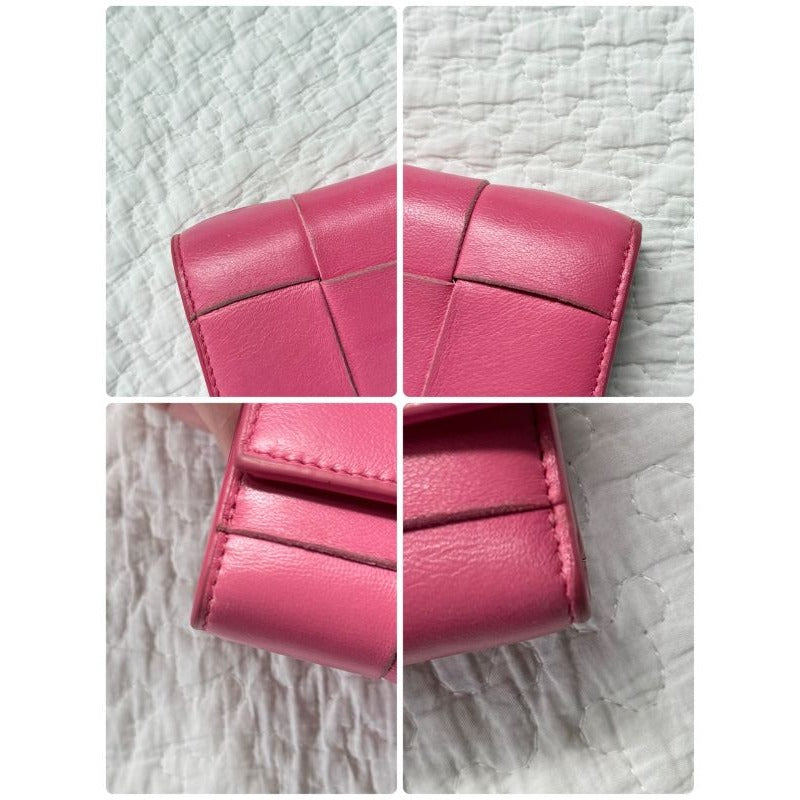 Bottega Veneta Trifold Wallet Cassette Intrecciato Leather Compact — view 10