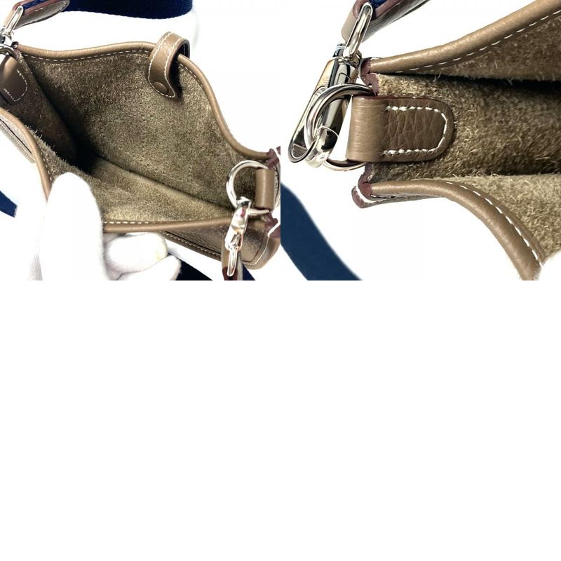 Hermes Shoulder Bag Evelyn TPM Amazon Long Taurillon Clemence Etoupes Grayish