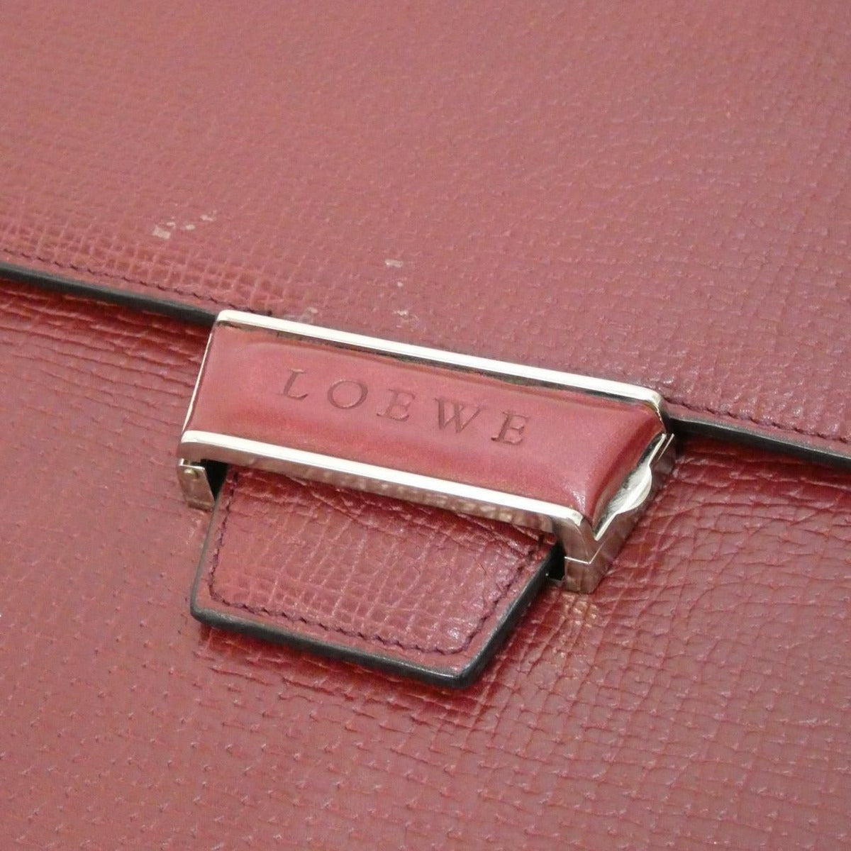Loewe Vintage Bag Leather Silver Bordeaux — view 4