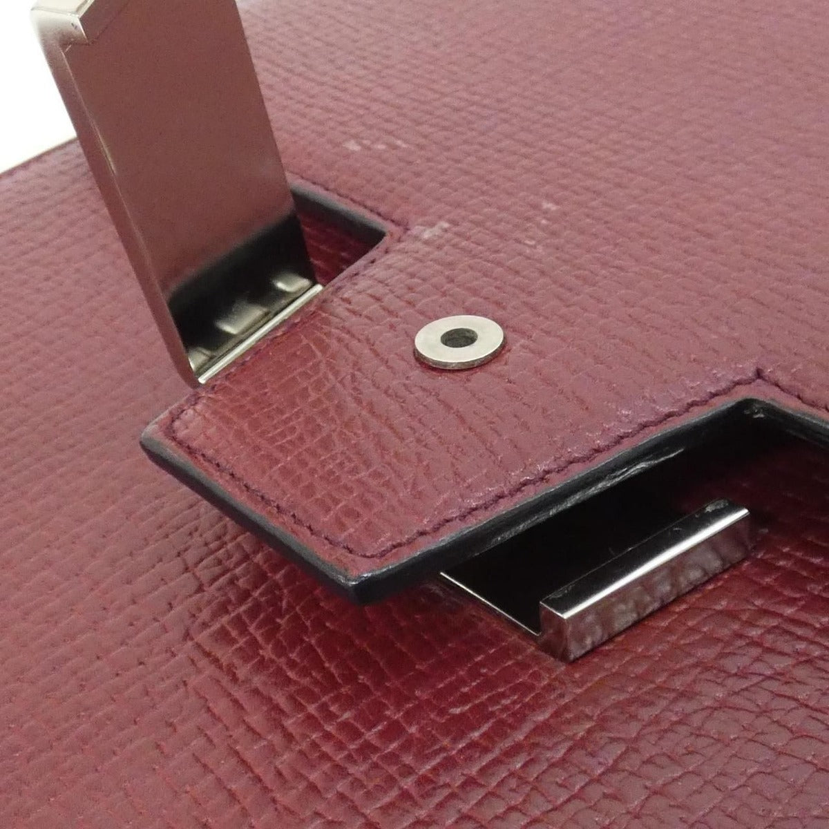 Loewe Vintage Bag Leather Silver Bordeaux — view 5