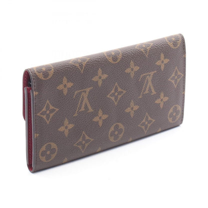 Louis Vuitton Bifold Wallet Portefeuille Emily Fuchsia Leather Brown Pink — view 2