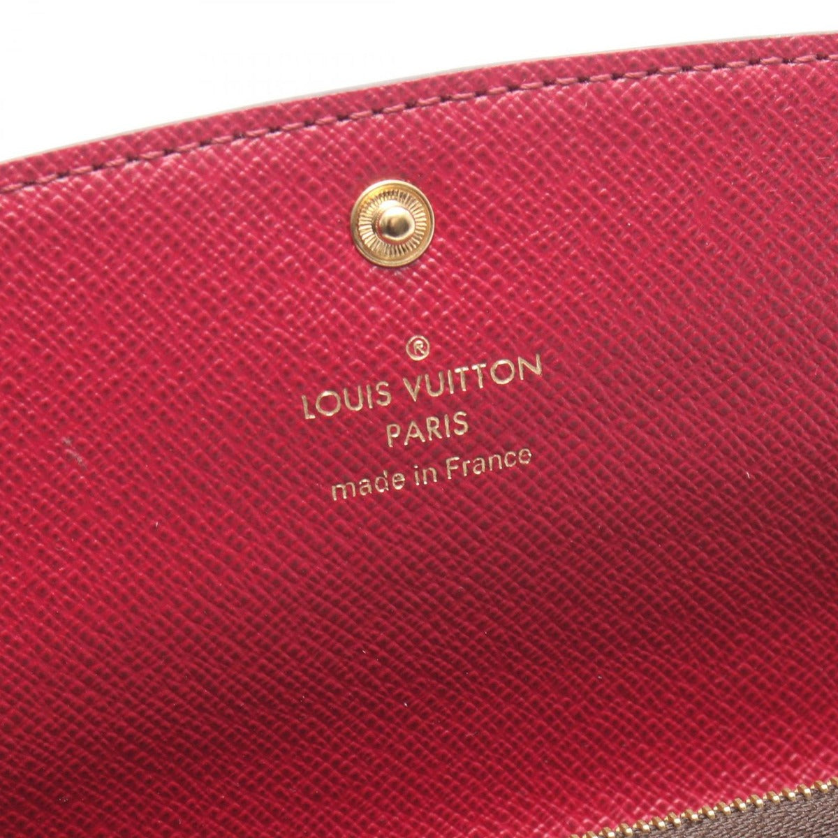 Louis Vuitton Bifold Wallet Portefeuille Emily Fuchsia Leather Brown Pink — view 4