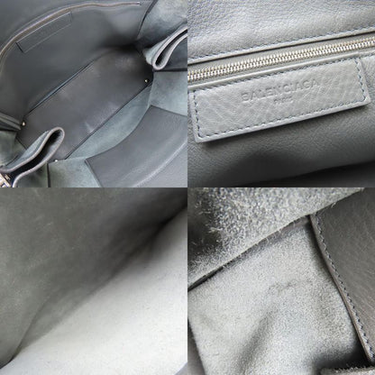 Balenciaga Tote Bag Paper 432596 Calf Gray Silver Hardware 2WAY Shoulder Usual