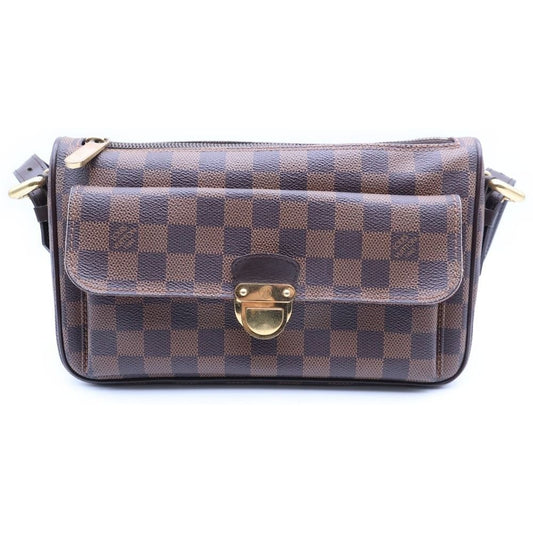 Louis Vuitton Damier Ravello GM Shoulder Bag Brown Leather